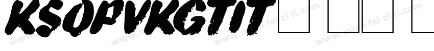 KSOPVKGTIT0 18 00字体转换